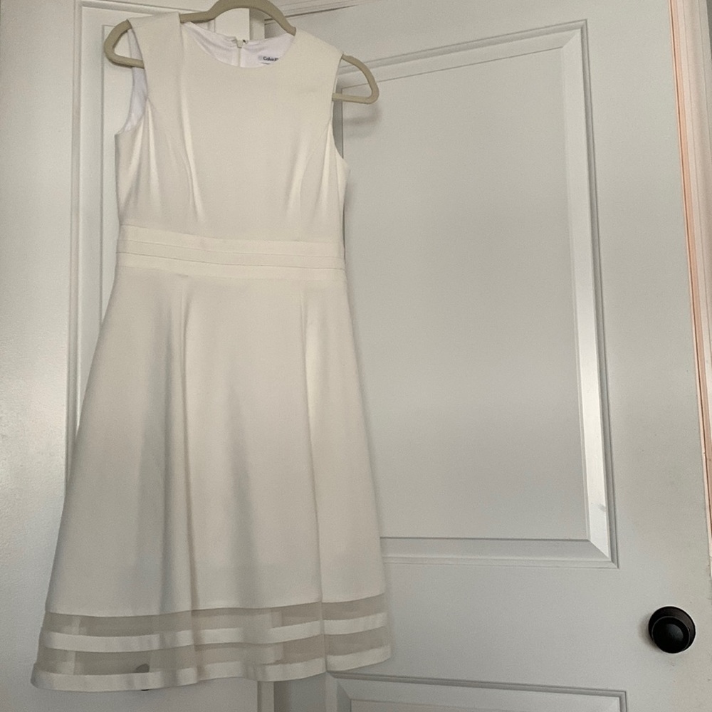 White Calvin Klein dress